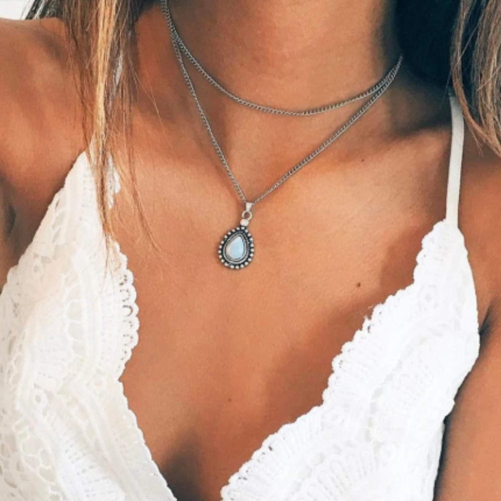 3 for $20 White Jade Vintage Necklace